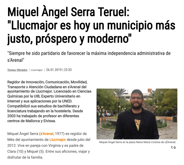 Entrevista Miquel Serra 26_01_2019 Diario de Mallorca